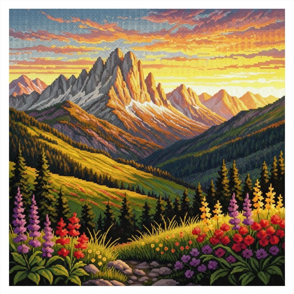 Sunset Mountain Landscape
